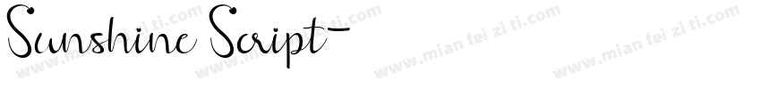 Sunshine Script字体转换